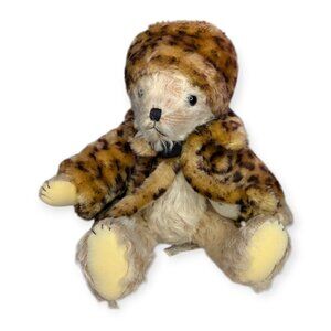 Bestever Anna-Belle Teddy Bear with Leopard Coat & Hat Plush Jointed Retired